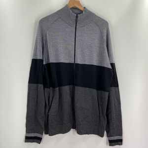Goodman Brand Color Block Full Zip Sweater
